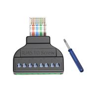 Bbajszx Prise mâle RJ45 8 Broches, Installation Facile, Aspect Professionnel, Adaptateur à vis, Bloc convertisseur, caméra de vidéosurveillance
