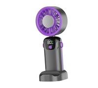 Bbajszx Ventilateur rafraîchissant portatif rechargeable ABS construit une alimentation de 1800 mAh longue utilisation pour les tâches de marche et les bureaux Augmenter le ventilateur de tirage