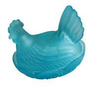 Bbajszx Verres en en forme de poulet, bol à bonbons avec couvercle, assiette à dessert, plat à bonbons couvert, bol à collations décoratif, plat en verre pour poule