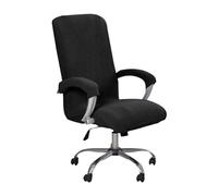 BBDIYCD Housse de Chaise de Bureau, Housse de Chaise Extensible à Dossier Haut avec Housses de Bras, Housses de Chaise lavables pour Protections de Chaise rotatives universelles,Black,XL