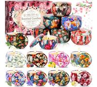 BBLTIFF 16 Pièces Bougies Parfumée, Coffret Bougies Parfumées Cadeau, Bougie Decorative, Cire de Soja Naturelles Pour Le Bain, Le Yoga, Le Mariage, Noël, Les Cadeaux D'anniversaire (16 Parfums)
