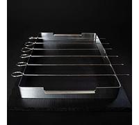 BBQ Broches à griller et brochettes à chachly en acier inoxydable - set de 6 - 31 cm de long - pour gril à chachly Shish Kebab Broches à viande Kebab Broches à chachly