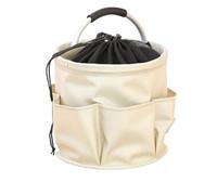 BBQ Caddy,Panier De Rangement D'outils Pliable Et Multifonctionnel-Beige | Foldable drawstring for grills Carry spices, sauces, and grilling tools in one trip. Great for camping