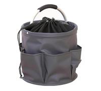 BBQ Caddy,Panier De Rangement D'outils Pliable Et Multifonctionnel-Grey | Foldable drawstring for grills Carry spices, sauces, and grilling tools in one trip. Great for camping