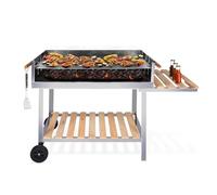BBQ Collection Barbecue au charbon de bois – BBQ avec table – Réglable en hauteur – 98x56x85 cm
