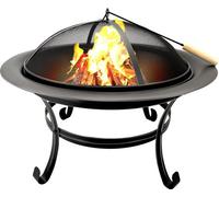 BBQ Collection BBQ Collection Bac à feu - Panier à feu avec pare-étincelles - Foyer extérieur 77 x 17 x 76 cm - Foyer de jardin avec poignées - Foyer de terrasse pour bois de chauffage - Four de terra