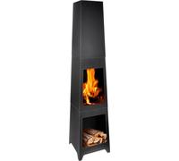 BBQ Collection BBQ Collection Cheminée de jardin - Four à bois - 36x36x150cm - Acier