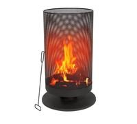 BBQ Collection Brasero Exterieur 72,5 x 44,5 cm - Incinerateur de Jardin sur Pied - avec Écran Anti-Étincelles - Rangement de Bois - Decoration Jardin et Terrasse Exterieur - Acier au Carbone