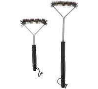 BBQ Collection Original Brosse à Barbecue 3 côtés en Acier Inoxydable Argenté