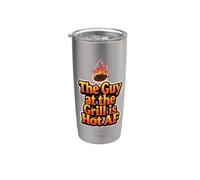 BBQ Cookout Le type au grill est chaud comme le feu Gobelet isotherme en acier inoxydable double paroi