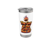 BBQ Cookout Le type au grill est chaud comme le feu Gobelet isotherme en acier inoxydable double paroi