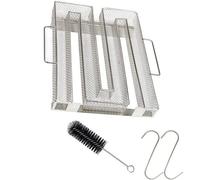 BBQ Générateur de Fumée Professionnel avec Brosse de Nettoyage et Crochet pour Barbecues pour fumage (22,5 x 17,5 x 4,5 cm)