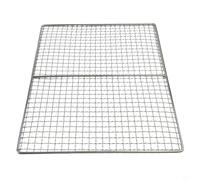 BBQ Grille de cuisson carrée 304 Grille Plaque de cuisson Passe au lave-vaisselle Lisse Soudée pour le camping, les grillades en plein air et un usage domestique Argent (40 × 30)