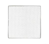 BBQ Grille de cuisson carrée 304 Grille Plaque de cuisson Passe au lave-vaisselle Lisse Soudée pour le camping, les grillades en plein air et un usage domestique Argent (35 × 30)