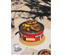 BBQ KAMADO HIBACHI - Barbecue Avec Grill Et Plancha Rouge