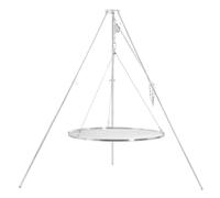 BBQ-Toro Barbecue à trépied avec grille | 119-184 cm | Barbecue pivotant | Cadre trépied en fer, support de barbecue avec grille | Barbecue suspendu, structure de barbecue (fer galvanisé, Ø 90 cm)