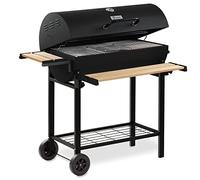 BBQ-Toro Barbecue au charbon de bois avec couvercle - Diamètre : 80 x (L) 42 cm - Chariot de barbecue au charbon de bois de qualité supérieure - Avec thermomètre, grille de maintien au chaud