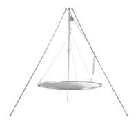 Grill rotatif à trois pieds BBQ-Toro, diamètre 100 cm, avec grille en acier inoxydable, réglable en hauteur de 119 à 184 cm
