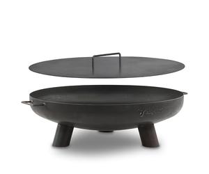 BBQ-Toro Brasero Ø 70 cm avec Couvercle | Noir | Foyer extérieur avec Trois Pieds et Deux poignées | Brasero de Jardin, Vasque à feu, Fire Pit, Fire Bowl, Foyer terrasse