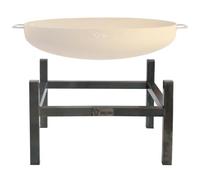 BBQ-Toro Brasero en acier au carbone pour brasero de 70 cm de diamètre - Carré - Aspect rouille antique - Support pour brasero, support pour brasero, pied de brasero, accessoires pour foyer