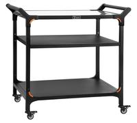 BBQ-Toro Chariot de barbecue 94 x 61 x 90 cm, noir, table de barbecue avec grande surface de travail, table d'appoint