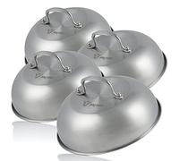 BBQ-TORO Dôme de Fonte en Acier Inoxydable (4 pièces) | Ø 23 cm | Dôme pour Hamburger, Bol de Fonte, Cloche, dôme pour Fondre Le Fromage, Couvercle pour Hamburger
