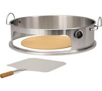BBQ-Toro Élément à pizza en acier inoxydable Ø 57 cm Gril sphérique, avec pelle, pierre à pizza et thermomètre