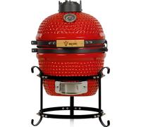 BBQ-Toro Gril Kamado au charbon de bois Ø 32 cm "HAIIRO" avec grille et thermomètre, rouge