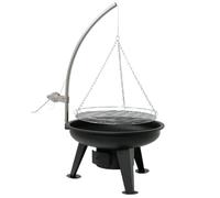 BBQ-TORO Gril pivotant | Ø 64 cm | gril au charbon de bois avec grille | gril à manivelle | noir | gril sur pied