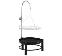 BBQ-Toro : Grill à charbon avec brasero et grille, diamètre 61 cm, noir, pour utilisation au charbon, idéal pour un feu de camp