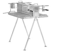 BBQ-Toro Grill à double tournebroche en acier inoxydable avec moteur | Barbecue vertical avec deux broches à rôtir, rôtissoire pour poulet | Grill à broche tournante électrique | Rôtissoire avec