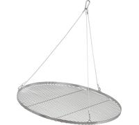 BBQ-Toro Grille de cuisson en acier inoxydable ronde Ø 80 cm, Grille de cuisson BBQ avec suspension à câble, Grille de cuisson suspendue