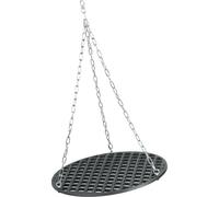 BBQ-Toro Grille de cuisson en fonte Ø 54 cm, Grille de cuisson avec suspension à câble, déjà cuite, preseasoned