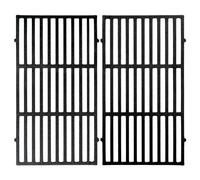 BBQ-TORO Grille de Cuisson en Fonte 26 x 44,5 cm (2 pièces) | Set de grilles en Fonte| 2 Inserts pour Grill, de Rechange| Accessoires pour Barbecue, pour Grills à gaz, à Charbon de Bois et Autre