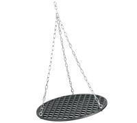 BBQ-Toro Grille de cuisson ronde en fonte Ø 54 cm | Déjà cuite - Preseasoned | Grille de cuisson d'extérieur avec corde de suspension, grille de suspension pour barbecue pivotant, grille de cuisson en