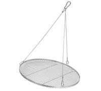 BBQ-Toro Grille de cuisson en acier inoxydable ronde Ø 70 cm, Grille de cuisson BBQ avec suspension à câble, Grille de cuisson suspendue
