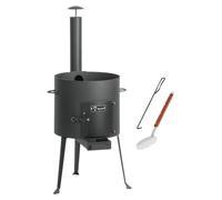 BBQ-Toro Kazan four Ø 34 cm, Gulaschkessel avec écumoire, tisonnier, four d'extérieur avec tube