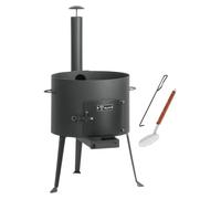 BBQ-Toro Kazan four Ø 44 cm, Gulaschkessel avec écumoire, tisonnier, four d'extérieur avec tube