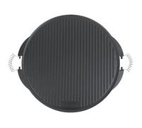 BBQ-Toro Plaque de cuisson en fonte avec poignées | Ø 53 cm | Plaque réversible émaillée | Accessoire pour barbecue à gaz | Plancha émaillée pour barbecue