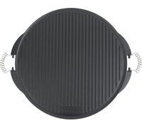 BBQ-Toro Plaque de gril en fonte avec poignées | Ø 53 cm | Plaque réversible, émaillée