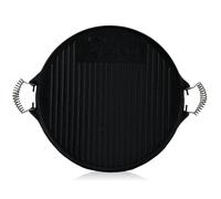 BBQ-Toro Plaque de grillage réversible en fonte | Ø 43 cm | avec poignées métalliques