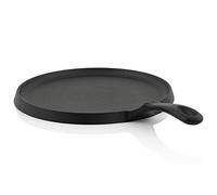 BBQ-Toro Poêle à crêpes en fonte - Diamètre : 26 cm - Noir - Déjà cuite et adaptée à l'induction - Pour crêpes - Poêle à griller