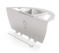 BBQ-Toro Premium Insert de fumage en acier inoxydable "Midland" pour gril sphérique Ø 57 cm | Insert pour fumoir sphérique avec réservoir d'eau, Insert pour fumoir sphérique