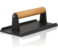 BBQ-Toro presse-viande, fonte, poids de 1 kg pour le gril avec poignée en bois, presse-burger, presse-viande