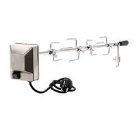 BBQ-Toro Set de brochettes pour grill 100 cm | comprenant 4 aiguilles à viande et un moteur en acier inoxydable, 220V - 240V | brochette rotative électrique, rôtissoire, brochette universelle