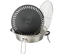 BBQ-Toro Set de grillade pour poêle fusée | Ø 33 cm x (H) 10 cm | comprenant : plaque de cuisson en fonte, grille de cuisson, bac égouttoir et lève-grille