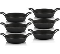 BBQ-Toro Set de poêles à servir en fonte, 6 pièces, Ø 20 cm, rond, poêle en fonte, poêle à frire