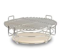 BBQ-Toro Système de cuisson flexible pour barbecue Kamado Ø 39 cm | Grille de barbecue en acier inoxydable à 3 niveaux avec grille de cuisson et pierre à pizza | Accessoires Kamado pour barbecue en