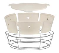 BBQ-Toro Système de cuisson universel flexible pour barbecue sphérique - Kit de boîte de fumage pour barbecue sphérique de 57 cm de diamètre - Accessoire de barbecue en acier inoxydable avec pierre à