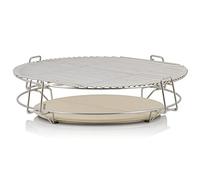 BBQ-Toro Système Smoking pour gril sphérique | Ø 54 cm | Convient aux grils sphériques Weber Ø 57 cm | Rehausse de gril en acier inoxydable pour 3 niveaux avec grille et pierre à pizza